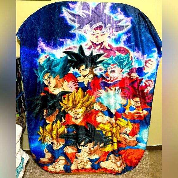 New Anime Dragon Ball Super Soft Throw Blanket Approx 47” W x 59” L - Picture 1 of 4